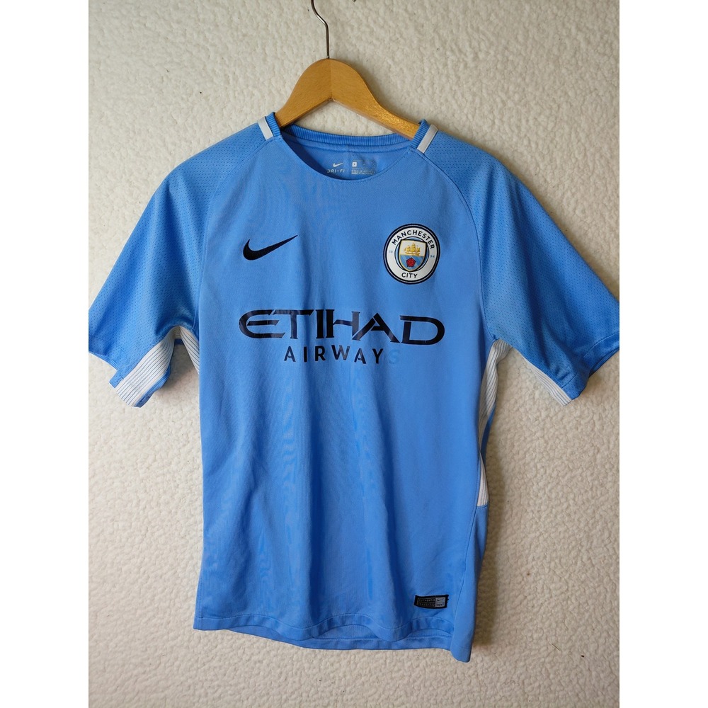 Nike Manchester City Home Jersey Sky Blue Dri-FIT Soccer Shirt Mens Small
